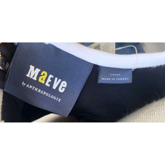 Maeve By Anthropologie Sweetheart Ponte Crop Top Black White Rockabilly Size L - Picture 7 of 11